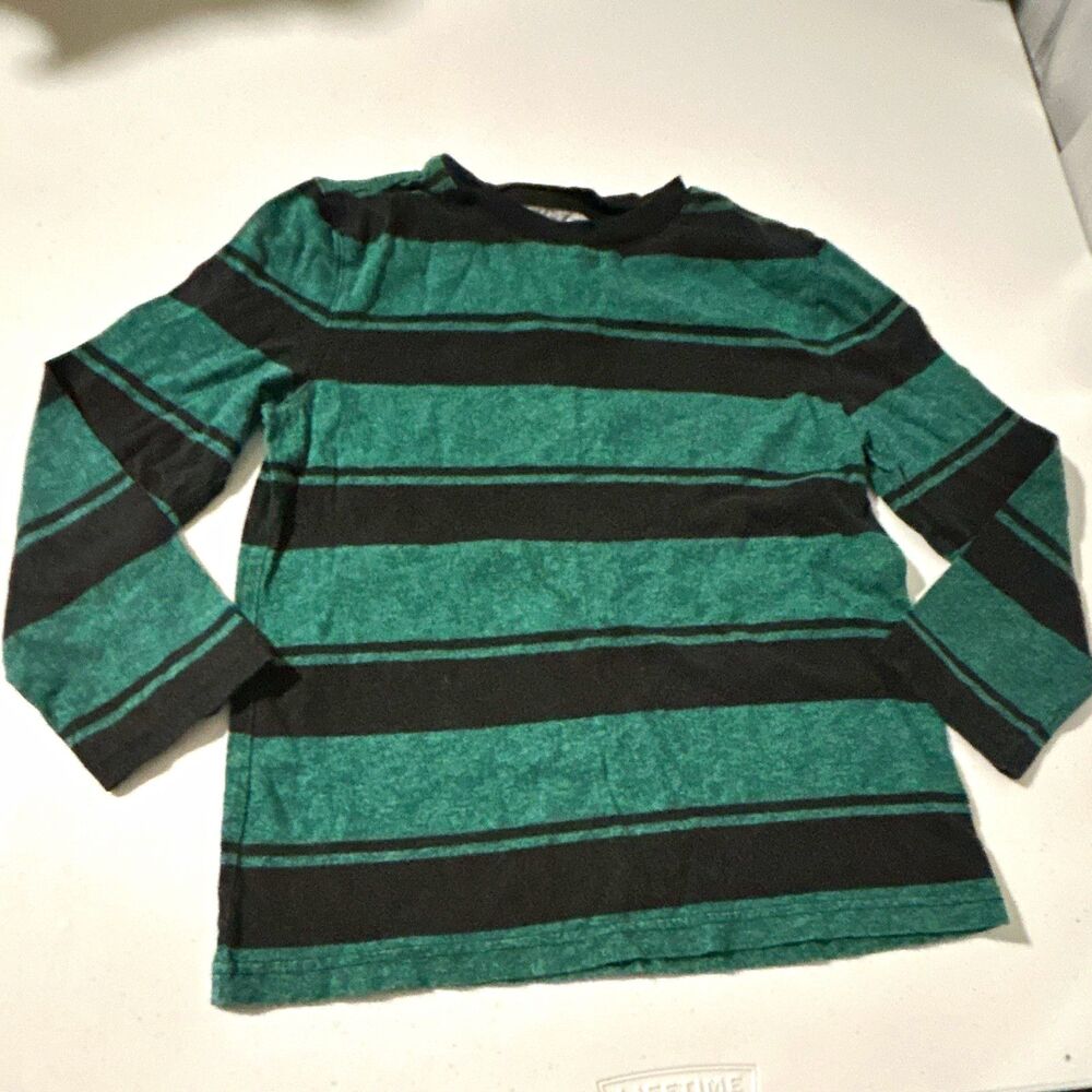 The Awesomely Soft Ultimate Tee Boy’s Long Sleeve Crewneck Striped T-Shirt S